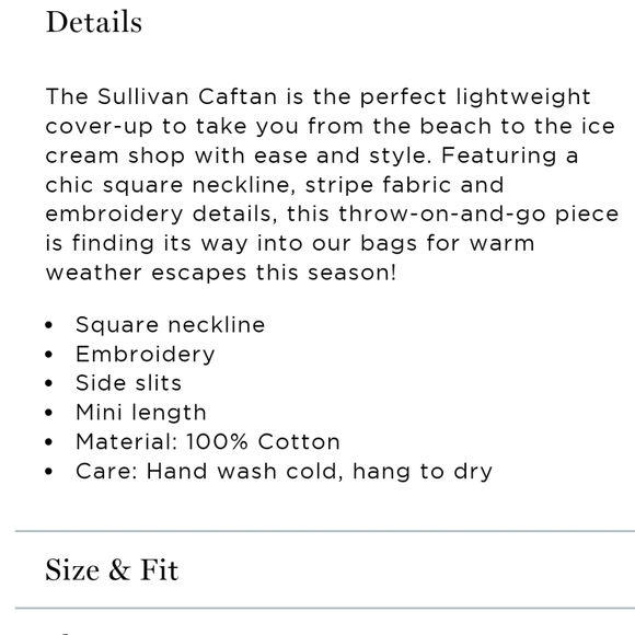 Tuckernuck Blue Striped Mini Sullivan Cover-up Dress, new - Picture 5 of 9